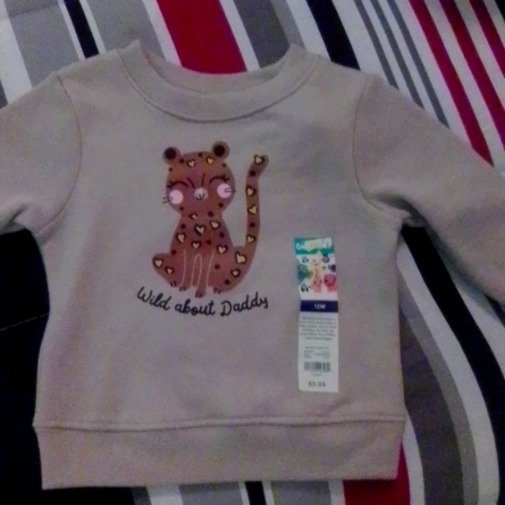 Baby boys wild about daddy long sleeve sweatshirt